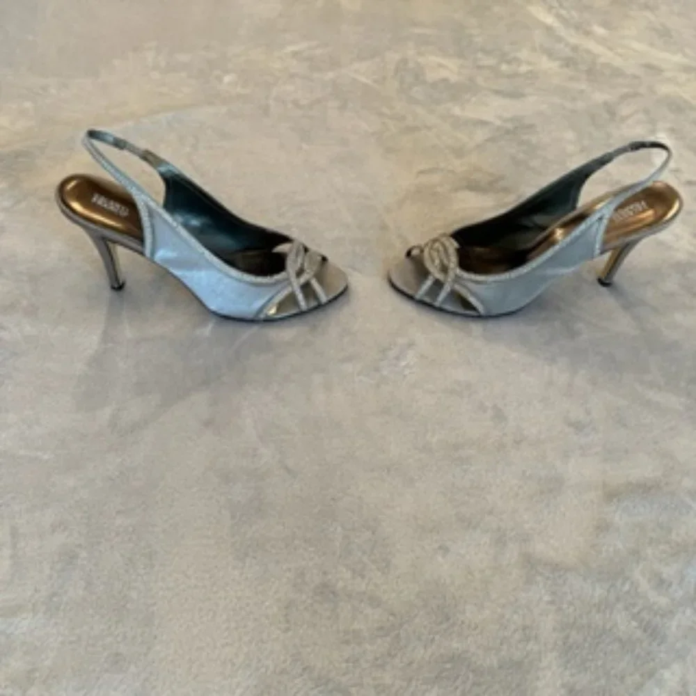 Valenti Franco Women's High Heels Sequin 10 Gray